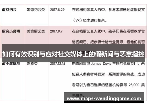 如何有效识别与应对社交媒体上的假新闻与恶意指控